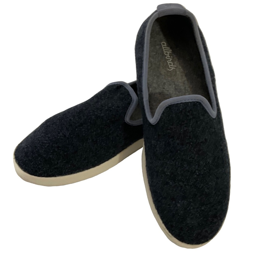 Allbirds Women’s Merino Wool Blue Lounger White Sole Slip-On Flats Shoes Size 7